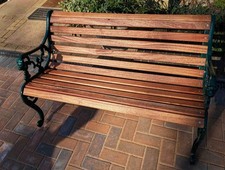 Rounded Sapele Hardwood Bench