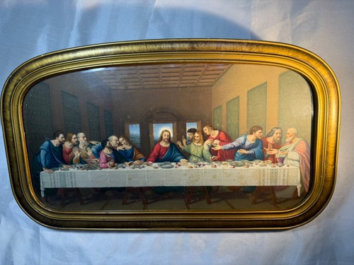 Vintage last supper framed - supper,