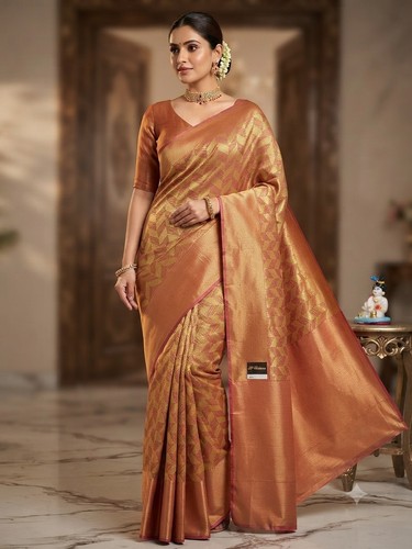 New saree with blouse piece - with,