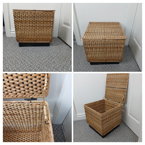 Vintage wicker rattan wood - wood,