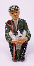SHEBEG POTTERY SHEPHERD WITH COLLIE DOG - ISLE OF MAN - PERFECT