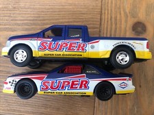 Ford F350 Pickup Truck & NASCAR Race Car Diecast Models Realtoy c.5” VGC