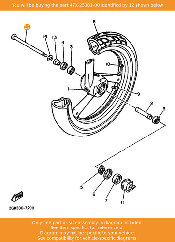 Yamaha axle wheel - yamaha, axle,