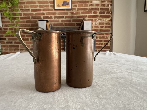 Vintage copper measuring cups - vintage,