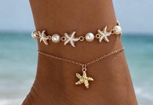 Set starfish anklets - starfish,