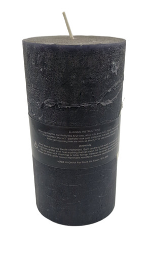 Large black pillar candle - large,