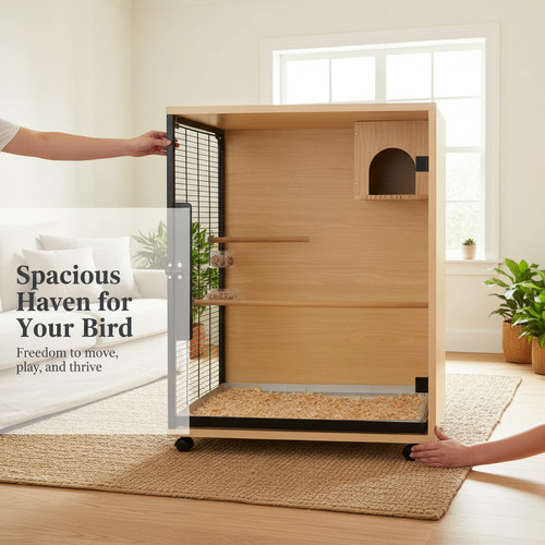 Wooden aviary bird - wooden,