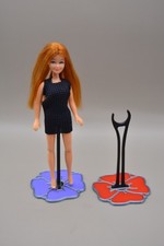 Poppy Flower Pippa Doll Stand – Red & Purple Pair (Silver)