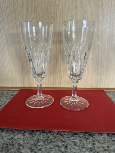 Pair vintage lead crystal - a,
