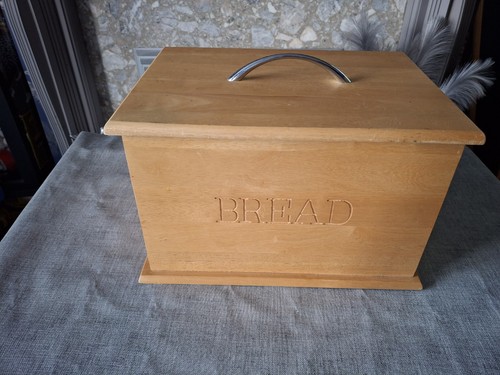 Large wooden bread bin lift - bread,