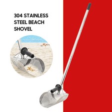 Beach Sand Scoop Stainless Steel Metal Detecting Sand Shovel Scoop Long Handle