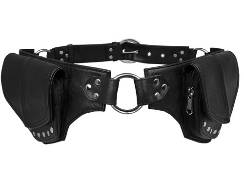 Leather waist bag utility - leather,