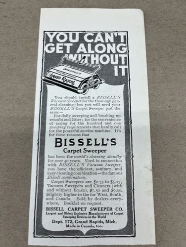 1916 bissell carpet sweeper - carpet,