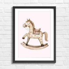 Whimsical Wooden Rocking Horse
