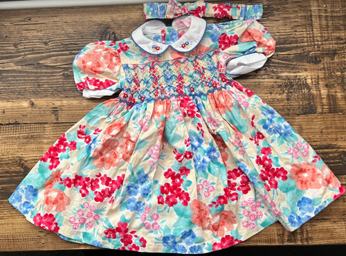 Heather brown vintage smocked - heather,