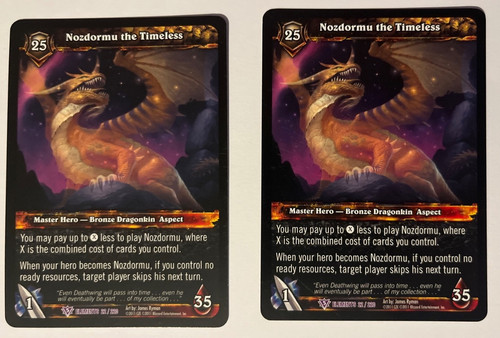 Wow tcg nozdormu the - tcg, 2x