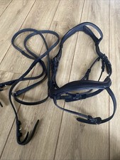 Shires Velociti  Rapida Flash Ergonomic Leather Bridle/ Reins Black Cob Size NEW