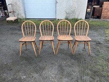 Set of Four Ercol Dining Chairs / Ercol High Back Chairs