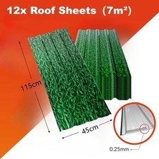 12 X Clear Corrugated Metal