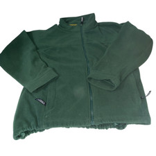 Vintage womens trojan fleece green medium jacket|  L 29 W 21 SKU 6217