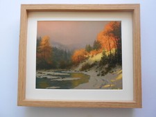 Thomas Kinkade 'Autumn Snow'  print FRAMED