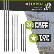 HEAVY DUTY STEEL ROAD FORM LINE PINS - Concrete, Temporary Marking, Point Stakes