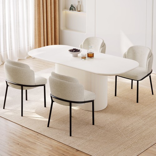 Seater oval dining table - 4-8,