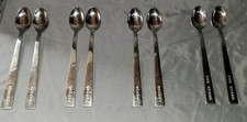 8 Long Desert Spoons Japan Vintage 18/8 Stainless Sherbet Gelato Sorbet Rare