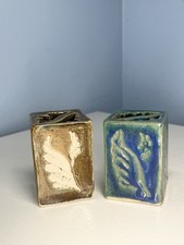 TWO Ceramic Flower Brick
