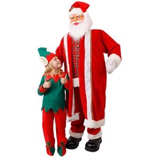 5FT ANIMATED SANTA CLAUS LIFESIZE SINGING DANCING FATHER CHRISTMAS DECORATION 