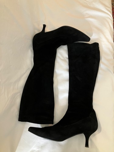 Stuart weitzman blk suede - stuart,