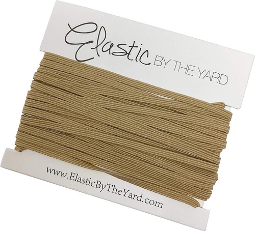 Beige 8in skinny elastic 3mm - skinny,