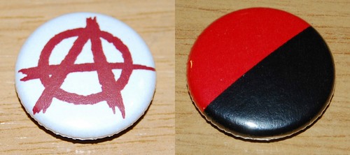 Anarchy symbol flag button - symbol, /