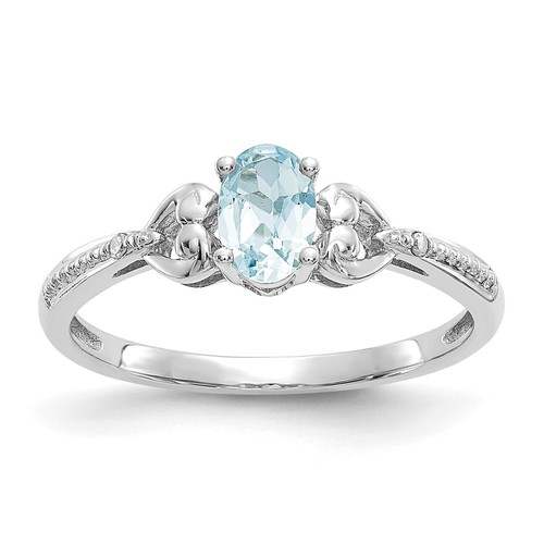 10k white gold aquamarine and - gold,