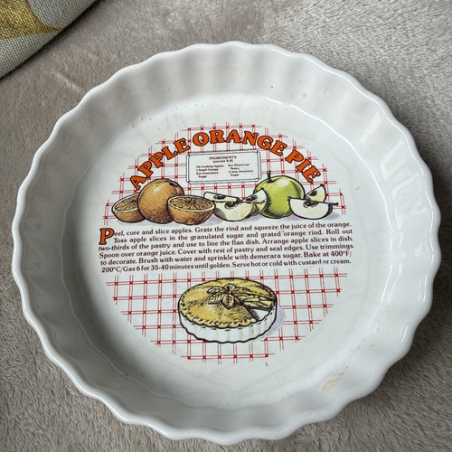 Vintage ceramic fluted pie - ceramic,