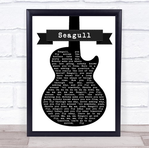 Seagull black white - seagull,