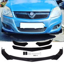 For Vauxhall Opel Zafira B MK2 Gloss Black Front Bumper Spoiler Lip Splitter Kit