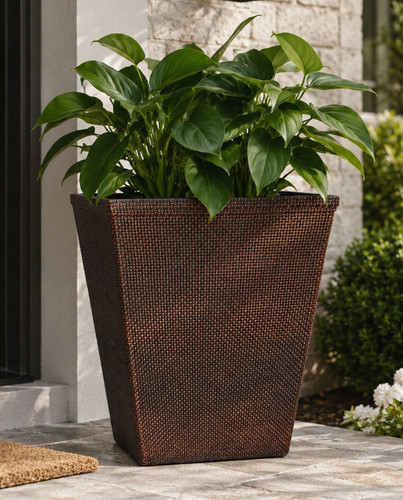 48l tall square planter - tall, pot