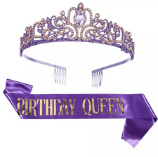 Birthday tiara, Birthday sash, Birthday party gift, Birthday Queen,Birthday Girl