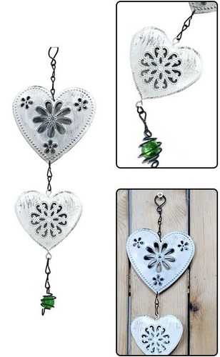 Shabby chic metal heart home - metal,