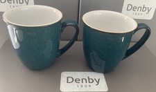 2 Denby Greenwich Flared mugs