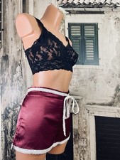 Deep red sliPpy stretchy satin