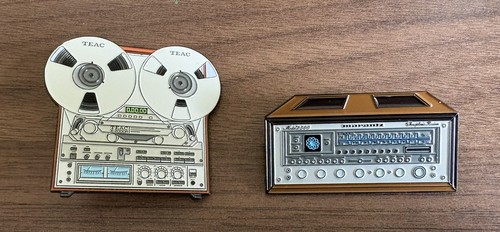 Pair metal vintage audio - pair,