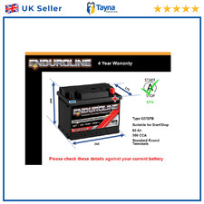 EFB Car Battery fits ROVER 218