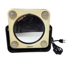 Vintage 1980 Conair Makeup squared Mirror Model 0R2 Dual Sided Magnification