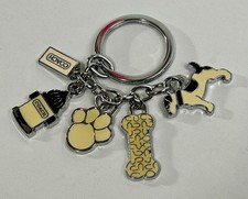 NWOT COACH Cream Keychain Dog