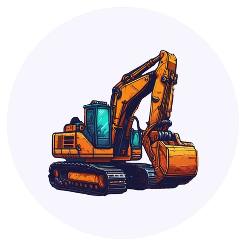Excavator stickers - 24, x