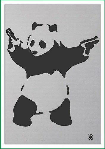 Banksy style panda - , mylar