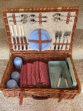 Vintage Coracle Picnic Basket