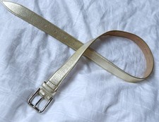 ✨ Genuine Dolce & Gabbana Gold Leather Belt 70cm / 28” Made in Italy Metallic